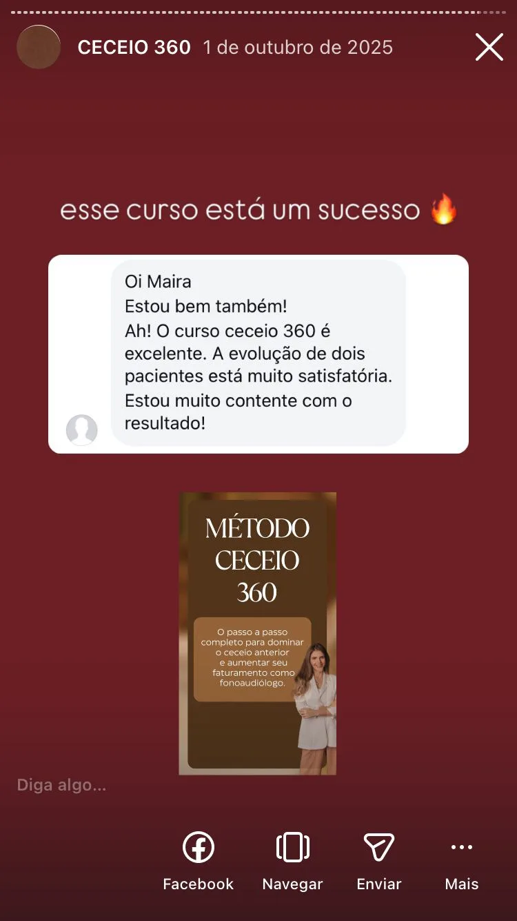 Depoimento de aluna do curso da Dra. Maira