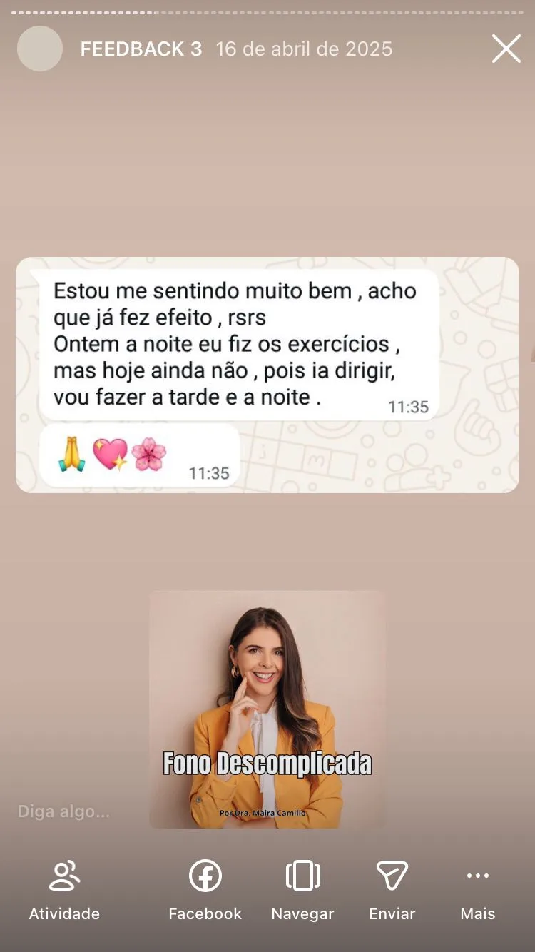 Depoimento de paciente sobre o tratamento com a Dra. Maira